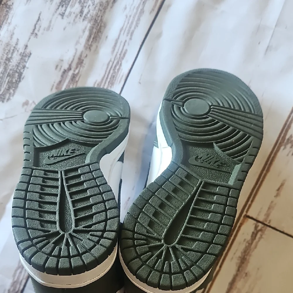 Nike Olive and White High-Top Sneakers - Picture 7 of 9